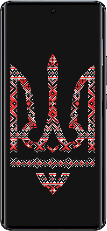Силиконовый чехол Герб - вышиванка на черном фоне для Xiaomi Redmi Note 15 4G - 1196u-4215 изображение 