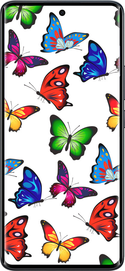 Силиконовый чехол Красочные мотыльки для Xiaomi Redmi Note 15 4G - 4761u-4215 изображение 