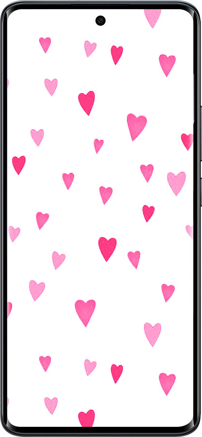 Силиконовый чехол Сердечки 2 для Xiaomi Redmi Note 15 4G - 4763u-4215 изображение 