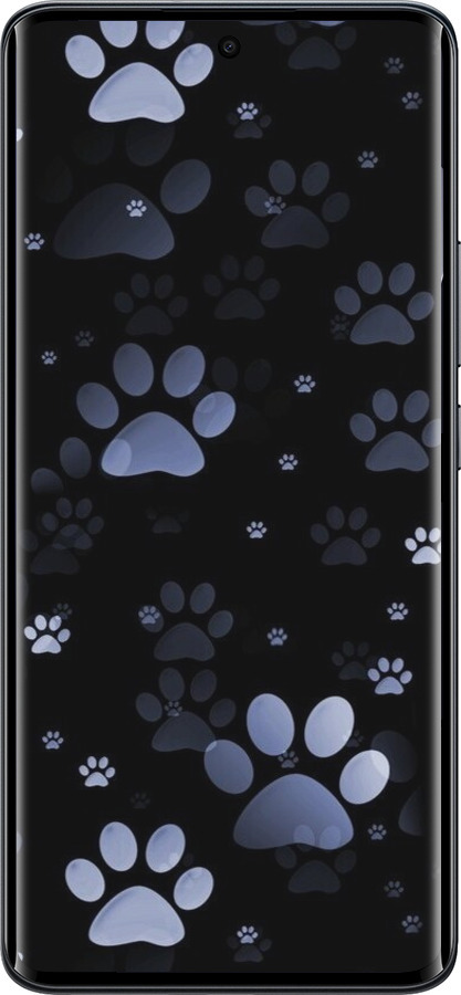 Силиконовый чехол С синими отпечатками лап для Xiaomi Redmi Note 15 4G - 6441u-4215 изображение 