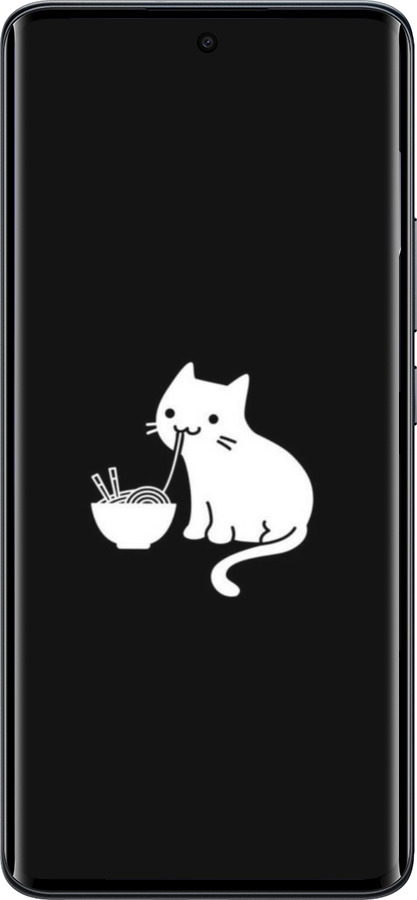 Силіконовий чехол Милий кіт на чорному фоні для Xiaomi Redmi Note 15 4G - 6528u-4215 изображение 