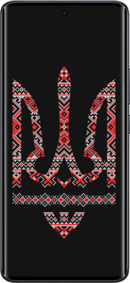 Силиконовый чехол Герб - вышиванка на черном фоне для Xiaomi Redmi Note 15 5G - 1196u-4155 изображение 