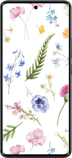 Силіконовий чехол Квітковий фон v2 для Xiaomi Redmi Note 15 5G - 5472u-4155 изображение 