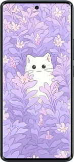 Силиконовый чехол Котик в цветах для Xiaomi Redmi Note 15 5G - 6390u-4155 изображение 