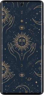 Силиконовый чехол Celestial Harmony: Sun & Moon Gold Mystic Pattern для Xiaomi Redmi Note 15 5G - 6778u-4155 изображение 