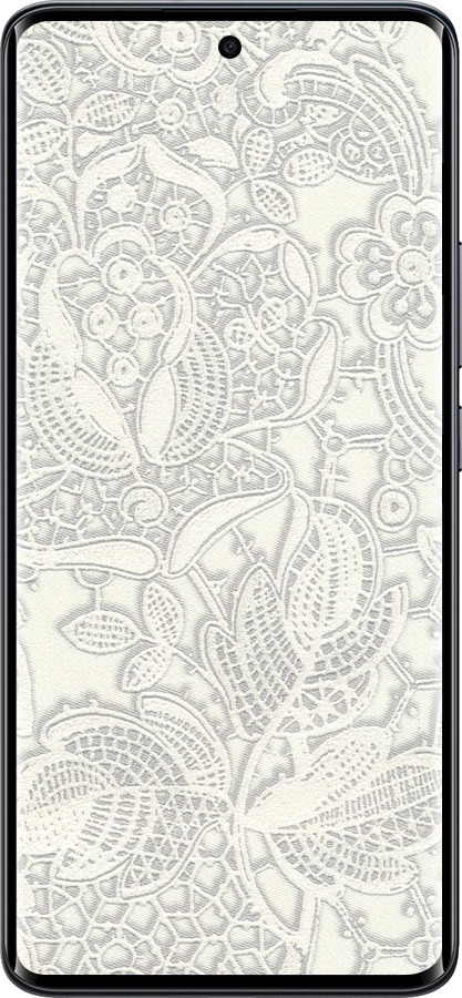 Силиконовый чехол Белое кружево для Xiaomi Redmi Note 15 5G - 4383u-4155 изображение 