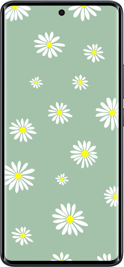Силиконовый чехол Ромашки v4 для Xiaomi Redmi Note 15 5G - 5603u-4155 изображение 