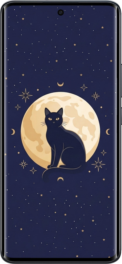 Силиконовый чехол Cute Cat Celestial/Witchy для Xiaomi Redmi Note 15 5G - 6787u-4155 изображение 
