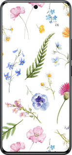Силіконовий чехол Квітковий фон v2 для Xiaomi Redmi Note 15 Pro 4G - 5472u-4211 изображение 