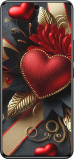 Силиконовый чехол Сердечки v2 для Xiaomi Redmi Note 15 Pro 4G - 5832u-4211 изображение 