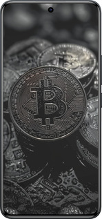 Силиконовый чехол Black Bitcoin для Xiaomi Redmi Note 15 Pro 4G - 6090u-4211 изображение 