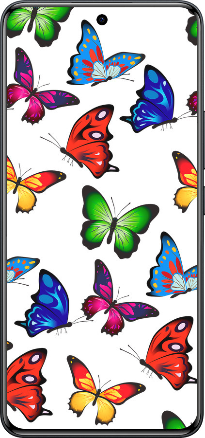 Силіконовий чехол Барвисті метелики для Xiaomi Redmi Note 15 Pro 4G - 4761u-4211 изображение 