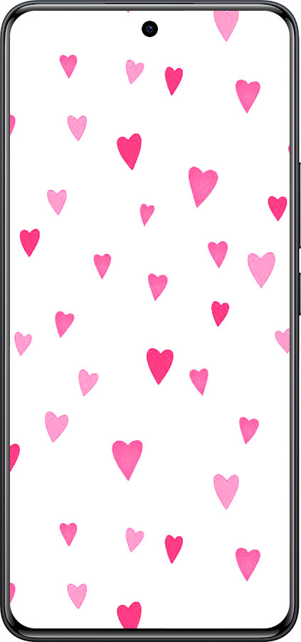 Силиконовый чехол Сердечки 2 для Xiaomi Redmi Note 15 Pro 4G - 4763u-4211 изображение 