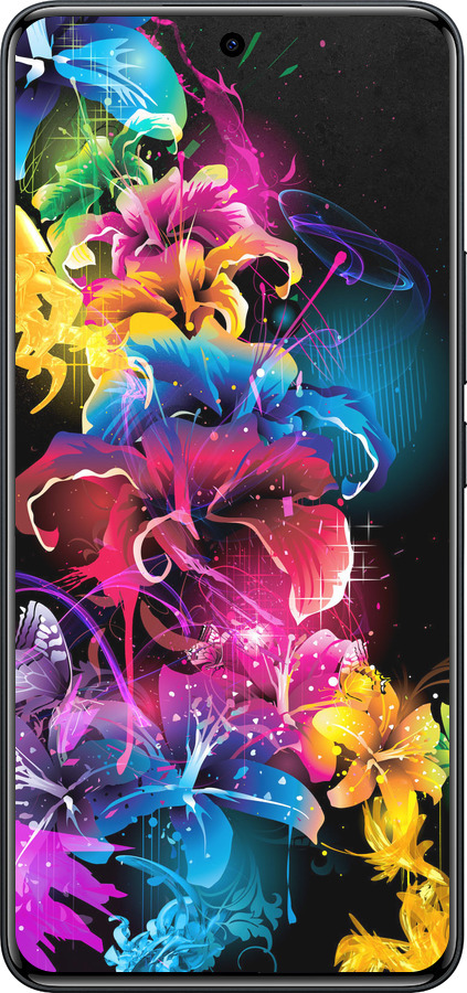 Силиконовый чехол Абстрактные цветы для Xiaomi Redmi Note 15 Pro 4G - 511u-4211 изображение 
