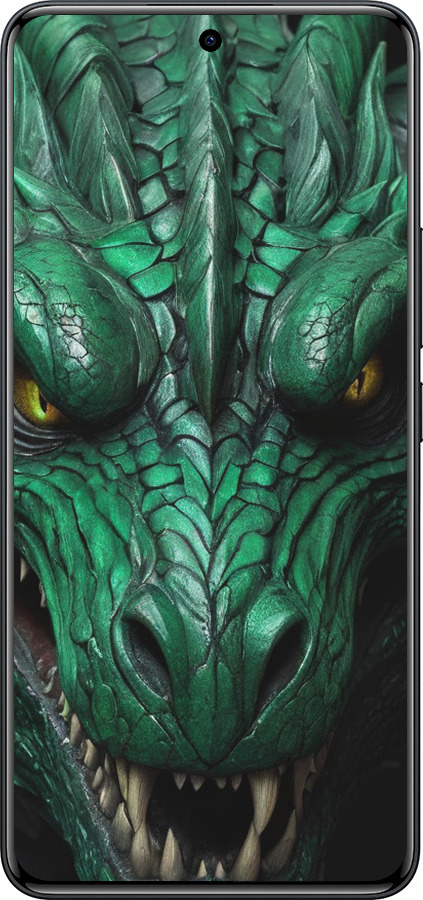 Силиконовый чехол Зелёный дракон v2 для Xiaomi Redmi Note 15 Pro 4G - 5817u-4211 изображение 