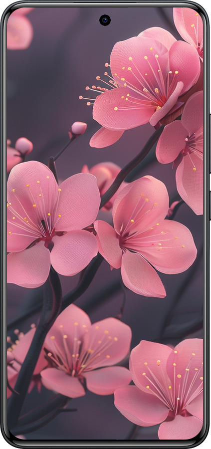 Силиконовый чехол Пурпурная сакура для Xiaomi Redmi Note 15 Pro 4G - 6075u-4211 изображение 