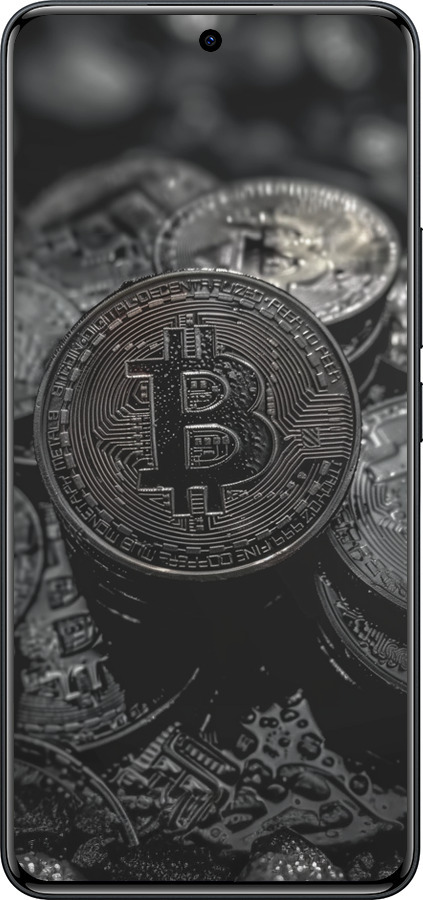 Силиконовый чехол Black Bitcoin для Xiaomi Redmi Note 15 Pro 4G - 6090u-4211 изображение 