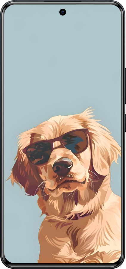 Силиконовый чехол Пес в очках для Xiaomi Redmi Note 15 Pro 4G - 6381u-4211 изображение 