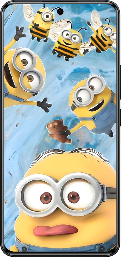 Силиконовый чехол Миньоны для Xiaomi Redmi Note 15 Pro 4G - 6386u-4211 изображение 