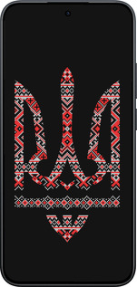 Силиконовый чехол Герб - вышиванка на черном фоне для Xiaomi Redmi Note 15 Pro 5G - 1196u-4154 изображение 