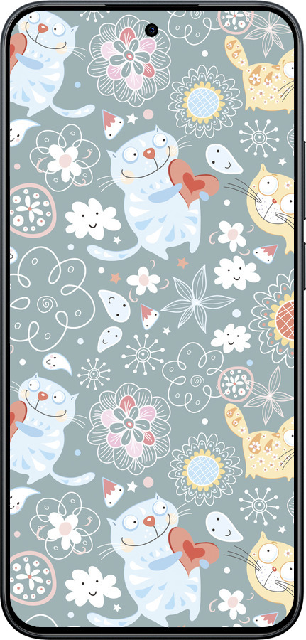 Силіконовий чехол Кошенята v3 для Xiaomi Redmi Note 15 Pro 5G - 1223u-4154 изображение 