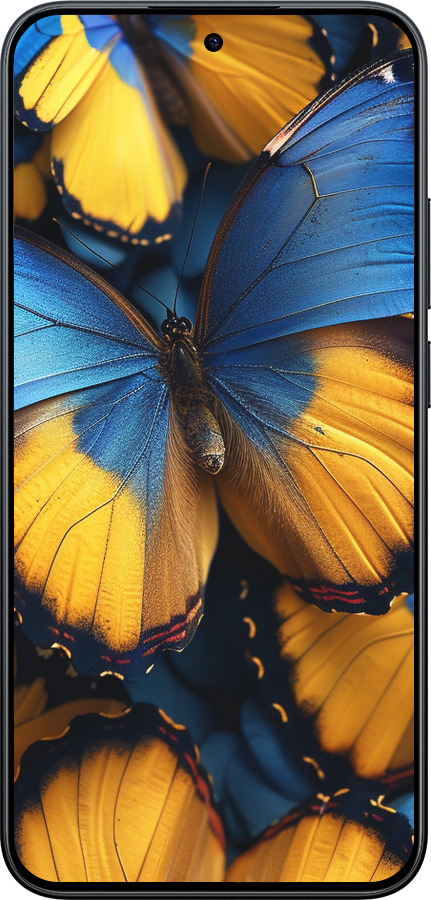 Силіконовий чехол Жовто-блакитні метелики для Xiaomi Redmi Note 15 Pro 5G - 6046u-4154 изображение 