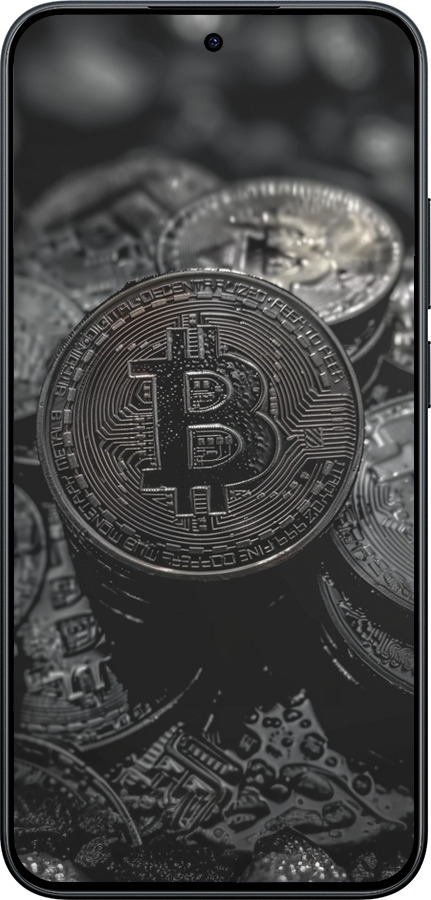 Силиконовый чехол Black Bitcoin для Xiaomi Redmi Note 15 Pro 5G - 6090u-4154 изображение 