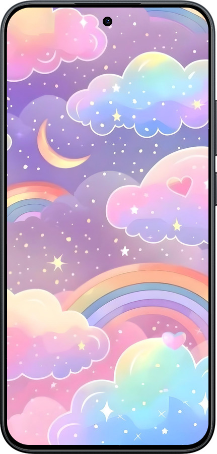 Силиконовый чехол Облака и радуга для Xiaomi Redmi Note 15 Pro 5G - 6312u-4154 изображение 