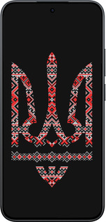 Силиконовый чехол Герб - вышиванка на черном фоне для Xiaomi POCO M8 PRO - 1196u-6651 изображение 
