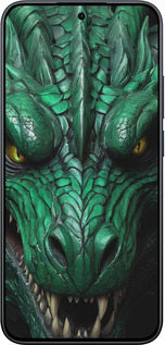 Силиконовый чехол Зелёный дракон v2 для Xiaomi POCO M8 PRO - 5817u-6651 изображение 