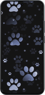 Силиконовый чехол С синими отпечатками лап для Xiaomi POCO M8 PRO - 6441u-6651 изображение 