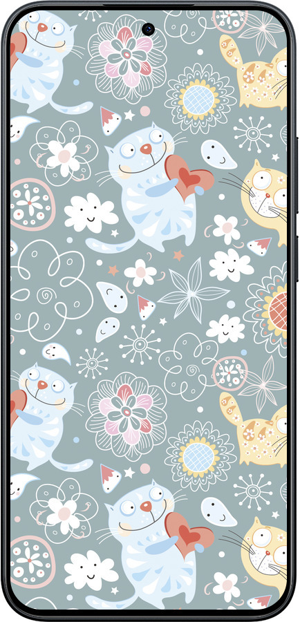 Силиконовый чехол Котята v3 для Xiaomi POCO M8 PRO - 1223u-6651 изображение 
