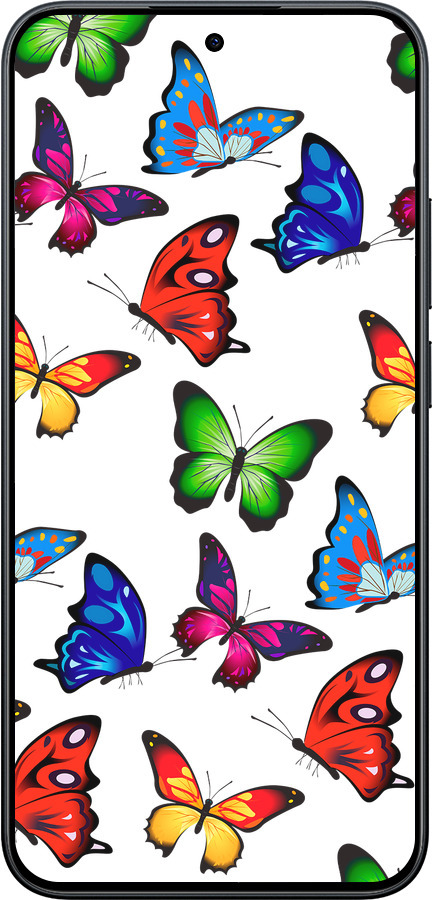Силиконовый чехол Красочные мотыльки для Xiaomi POCO M8 PRO - 4761u-6651 изображение 