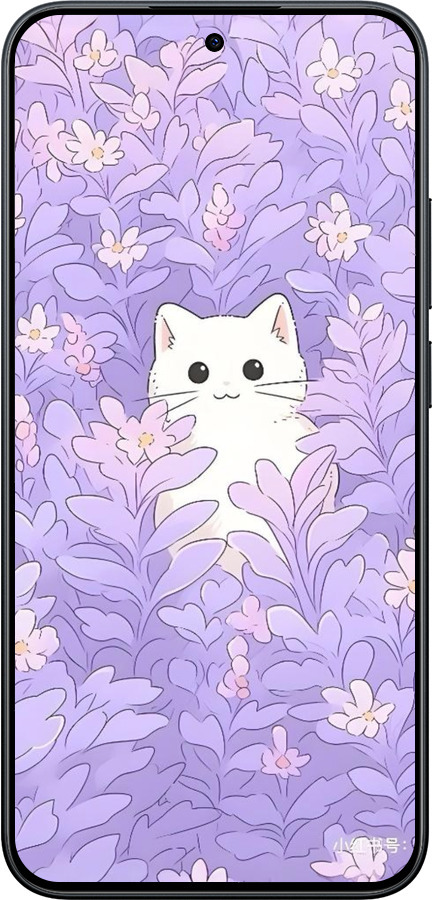 Силіконовий чехол Котик в цветах для Xiaomi POCO M8 PRO - 6390u-6651 изображение 