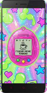 3D пластиковий матовий чехол Y2K Aesthetic Retro Pet: Годуй мене кавою для Xiaomi Redmi Note 2 - 6784m-96 изображение 