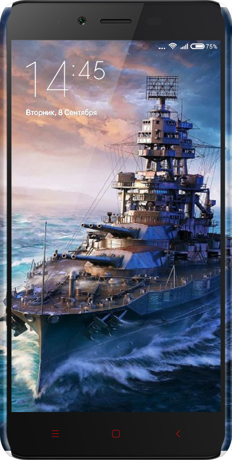3D пластиковий матовий чехол Військовий корабель, world of tanks, wargaming для Xiaomi Redmi Note 2 - 6461m-96 изображение 