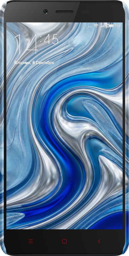 3D пластиковый матовый чехол Liquid Chrome для Xiaomi Redmi Note 2 - 6781m-96 изображение 