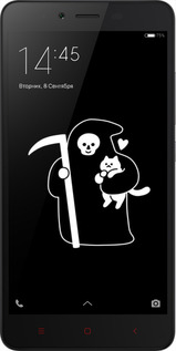 2D пластиковый чехол Минималистичный арт: смерть и кошка для Xiaomi Redmi Note 2 - 6529t-96 изображение 