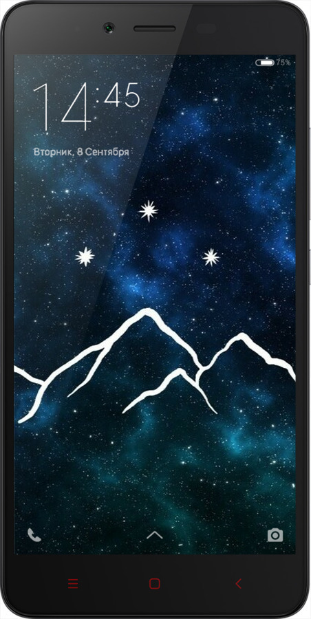 2D пластиковый чехол Горы и звезды нарисованы на фоне галактики для Xiaomi Redmi Note 2 - 6490t-96 изображение 
