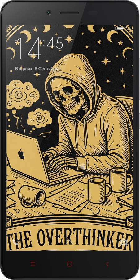 2D пластиковий чехол The Overthinker для Xiaomi Redmi Note 2 - 6774t-96 изображение 