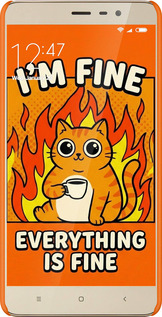 3D пластиковый матовый чехол Funny Cat для Xiaomi Redmi Note 3 - 6786m-95 изображение 