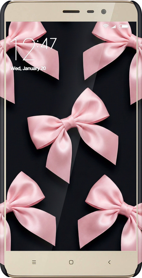3D пластиковый матовый чехол Coquette Ribbons Dark Coquette для Xiaomi Redmi Note 3 - 6767m-95 изображение 