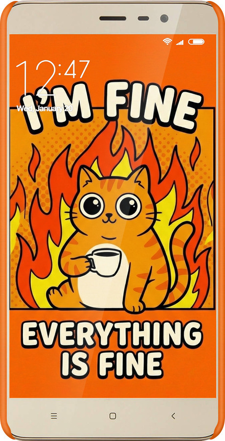 3D пластиковый матовый чехол Funny Cat для Xiaomi Redmi Note 3 - 6786m-95 изображение 