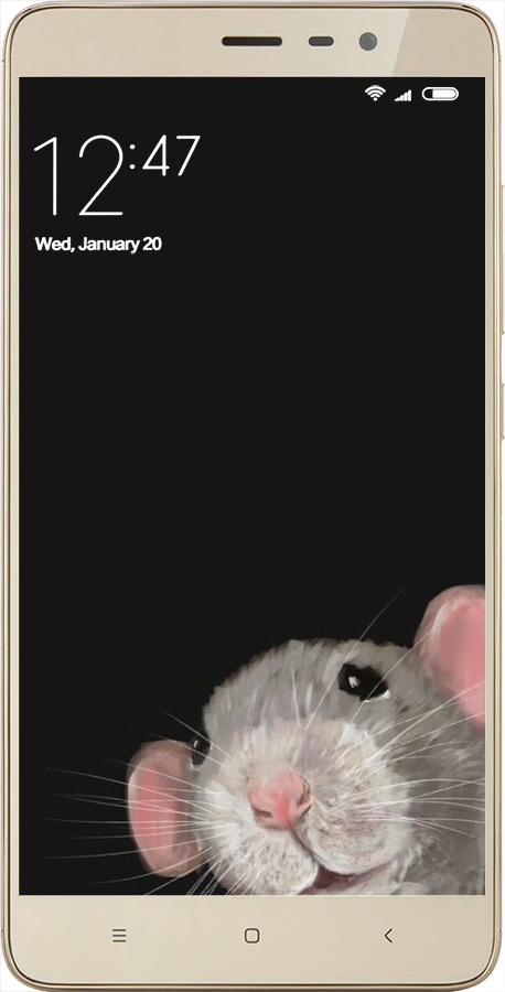 2D пластиковий чехол The Peeking Rat для Xiaomi Redmi Note 3 - 6442t-95 изображение 