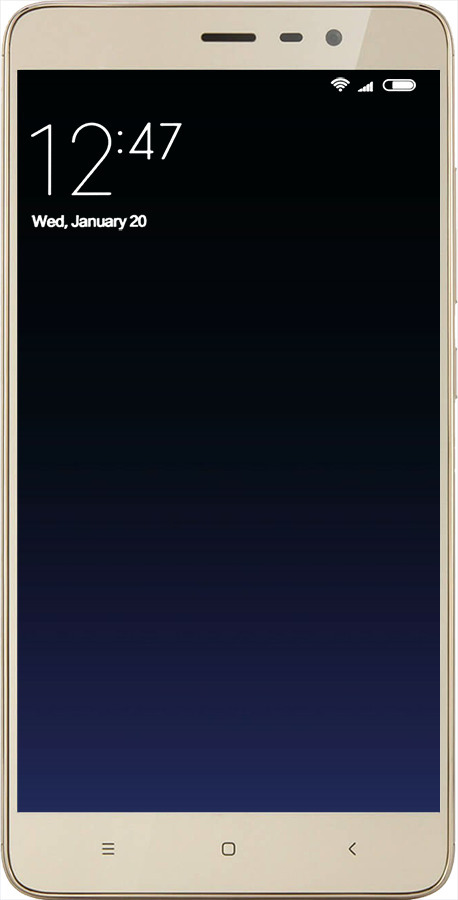 2D пластиковый чехол Градиент в тёмно - синем стиле для Xiaomi Redmi Note 3 pro - 6542t-335 изображение 