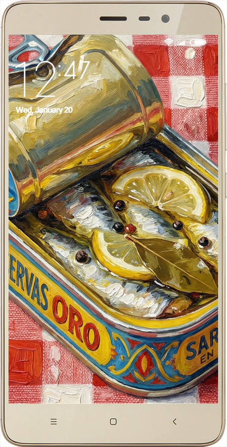 2D пластиковый чехол Vintage Sardine Tin Phone для Xiaomi Redmi Note 3 pro - 6772t-335 изображение 