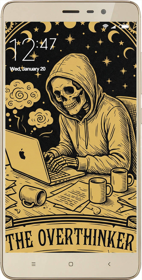 2D пластиковий чехол The Overthinker для Xiaomi Redmi Note 3 - 6774t-95 изображение 