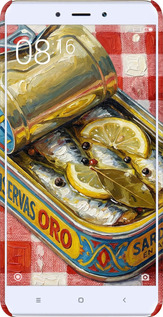 3D пластиковый матовый чехол Vintage Sardine Tin Phone для Xiaomi Redmi Note 4 - 6772m-352 изображение 