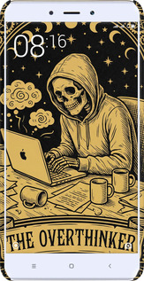 3D пластиковый матовый чехол The Overthinker для Xiaomi Redmi Note 4 - 6774m-352 изображение 