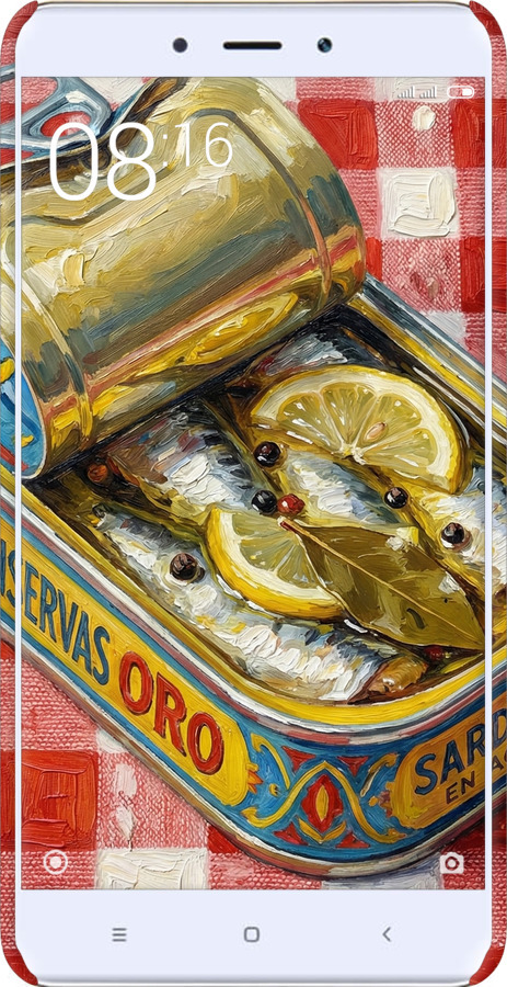 3D пластиковый матовый чехол Vintage Sardine Tin Phone для Xiaomi Redmi Note 4 - 6772m-352 изображение 